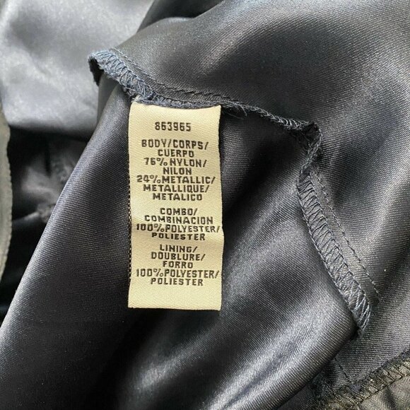 JS Collections Lace Chiffon Metallic Dress Size 8 Formal Pinafore - Picture 7 of 8